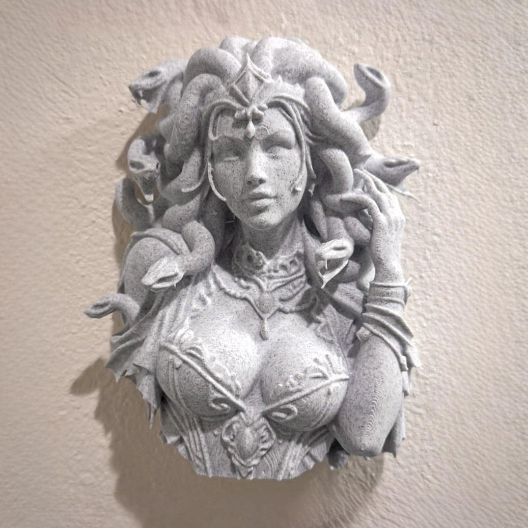 Medusa Wall Sculpture | 8” Gothic Mythology Art Home Decor | Medusa Bust Head