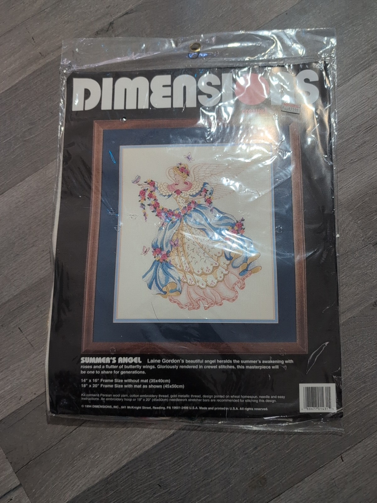 SUMMER\'S ANGEL Dimensions Kit 1431, Gordon 1994 New SEALED  Butterflies Roses M5