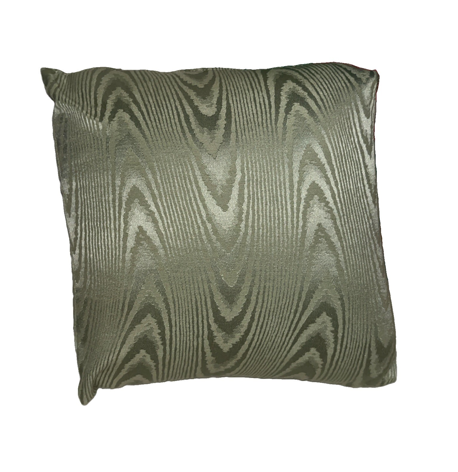 Vtg MCM Sage Green Throw Pillow Moire Satin Silky Textured Wavy Mid-Century Vtg MCM Sage Green Throw Pillow Moire Satin Silky Textured Wavy Mid-Century