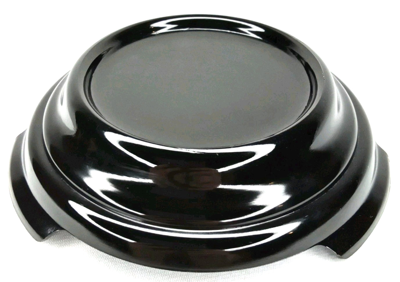 Antique 1930s L E Smith Glass Black Amethyst Pedestal Base Made In USA