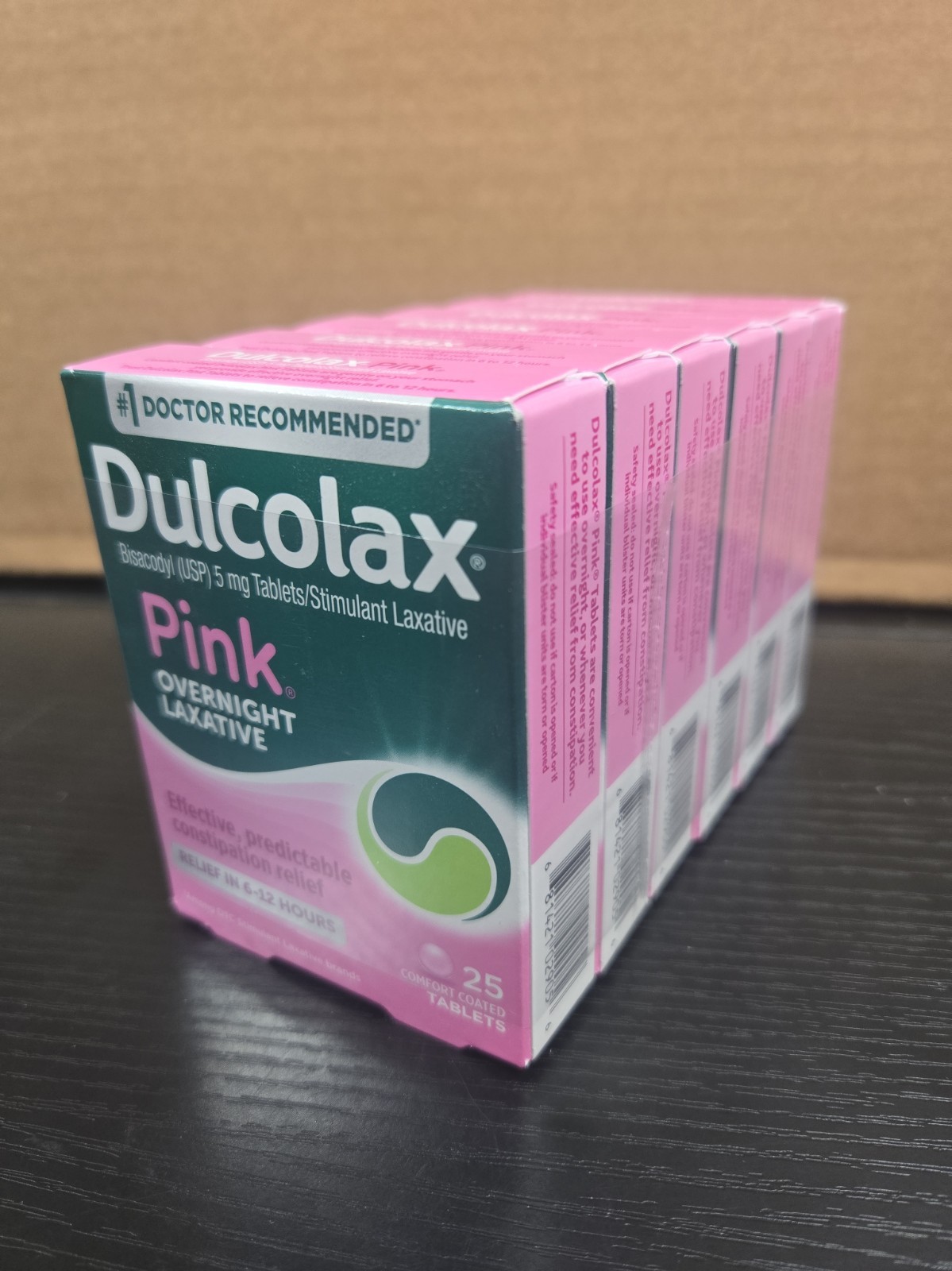 6 Packs x 25 Tablets each = 150 Dulcolax Pink Stimulant Laxative EXP 6/27