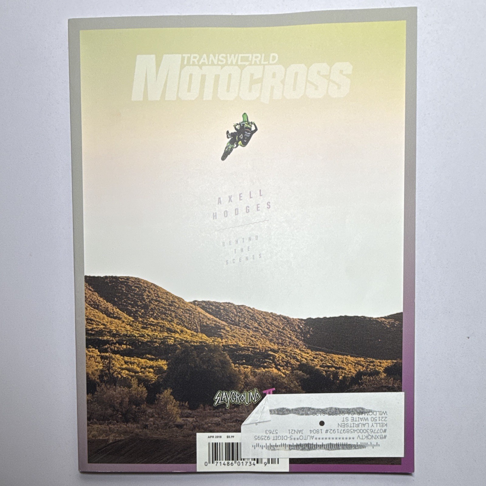 TransWorld Motocross Magazine April 2018 Issue - Axell Hodges Poster