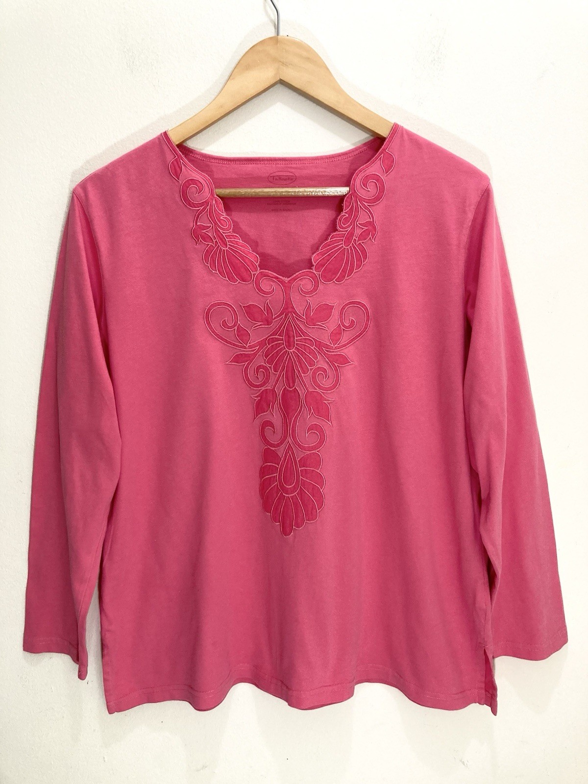 Talbots Women’s Top Size 1Xp Pink Long Sleeve