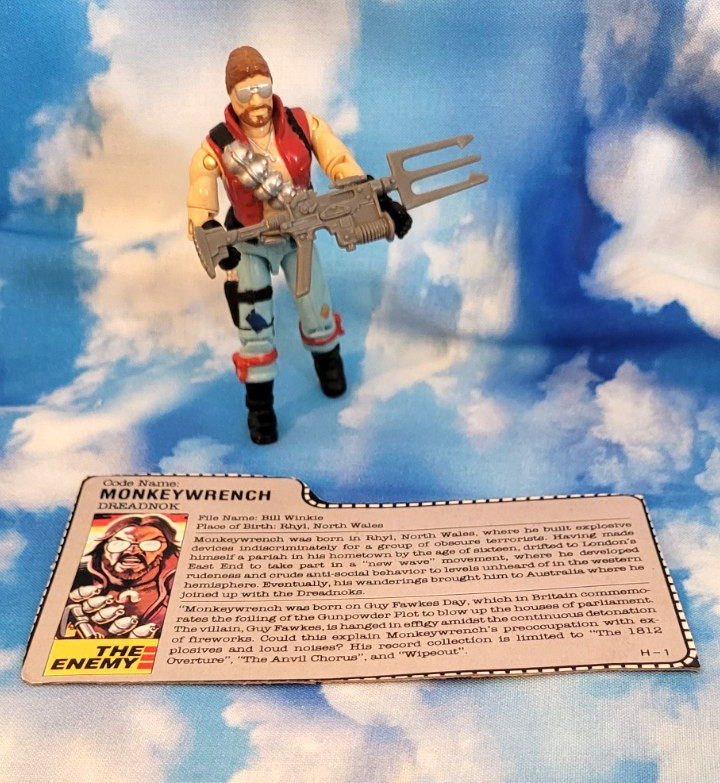 Vintage 1986 G.I.Joe ARAH Monkeywrench Dreadnok action figure w/ accessories