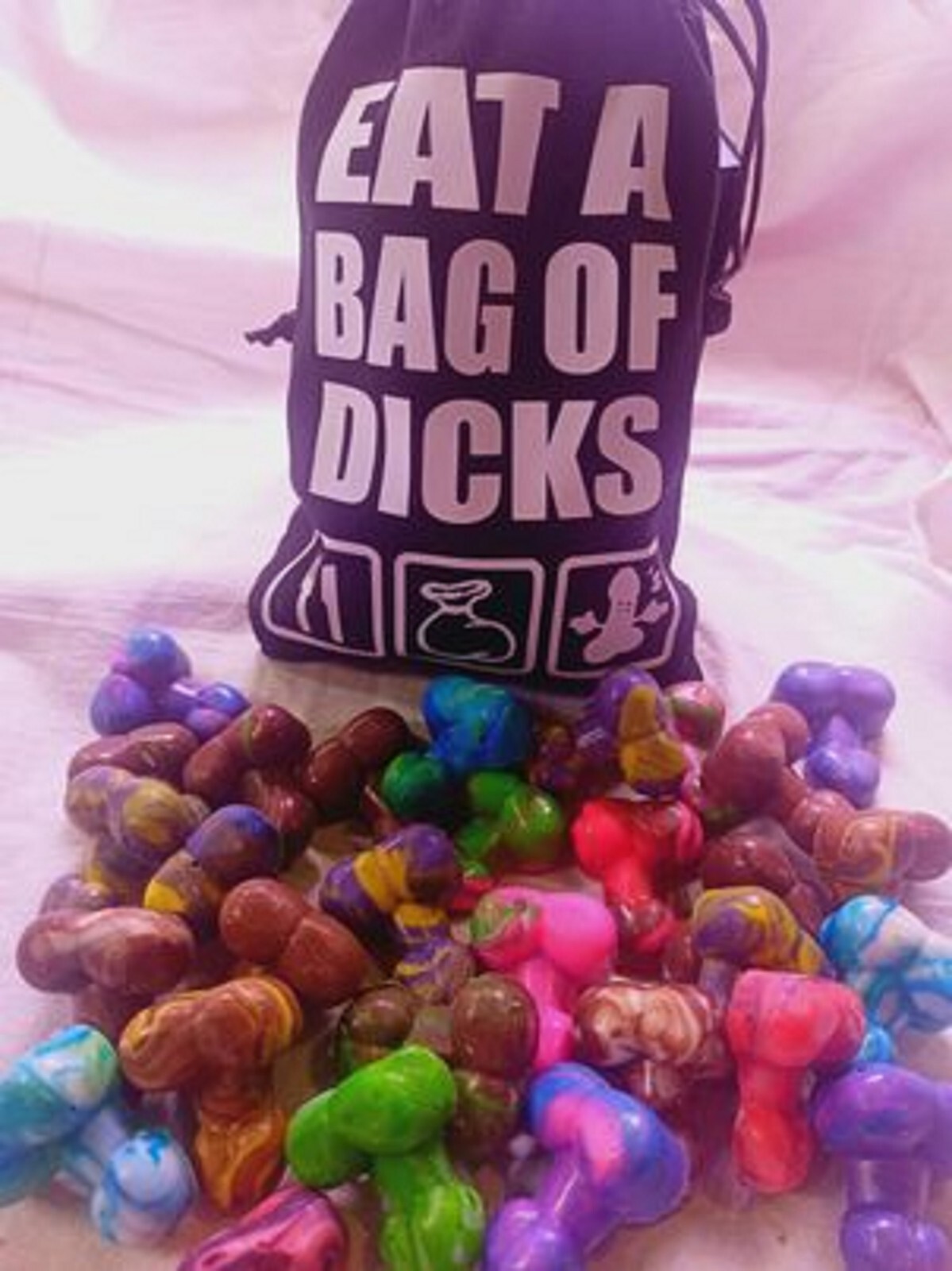 Eat A Bag of Dicks Chocolate Miniature Cocks Gag Gift Anonymously Mailed Eat A Bag of Dicks Chocolate Miniature Cocks Gag Gift Anonymously Mailed