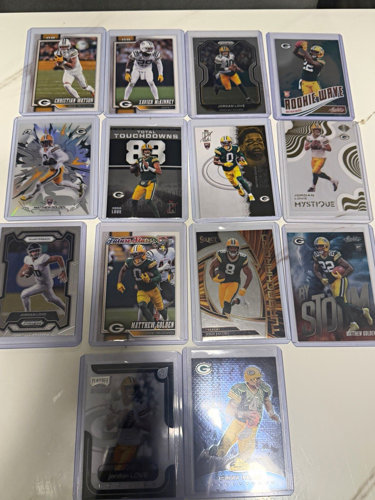 Panini 2024 Green Bay Packers 14-Card Lot Love Jacobs Watson Prizm Select