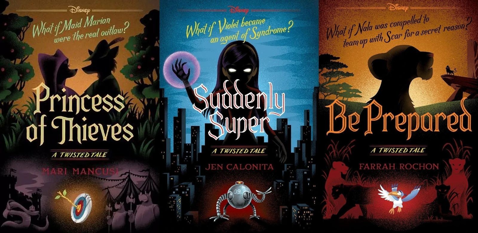 Princess of Thieves, Suddenly Super & Be Prepared Twisted Tale Disney USA Stock Princess of Thieves, Suddenly Super & Be Prepared Twisted Tale Disney USA Stock