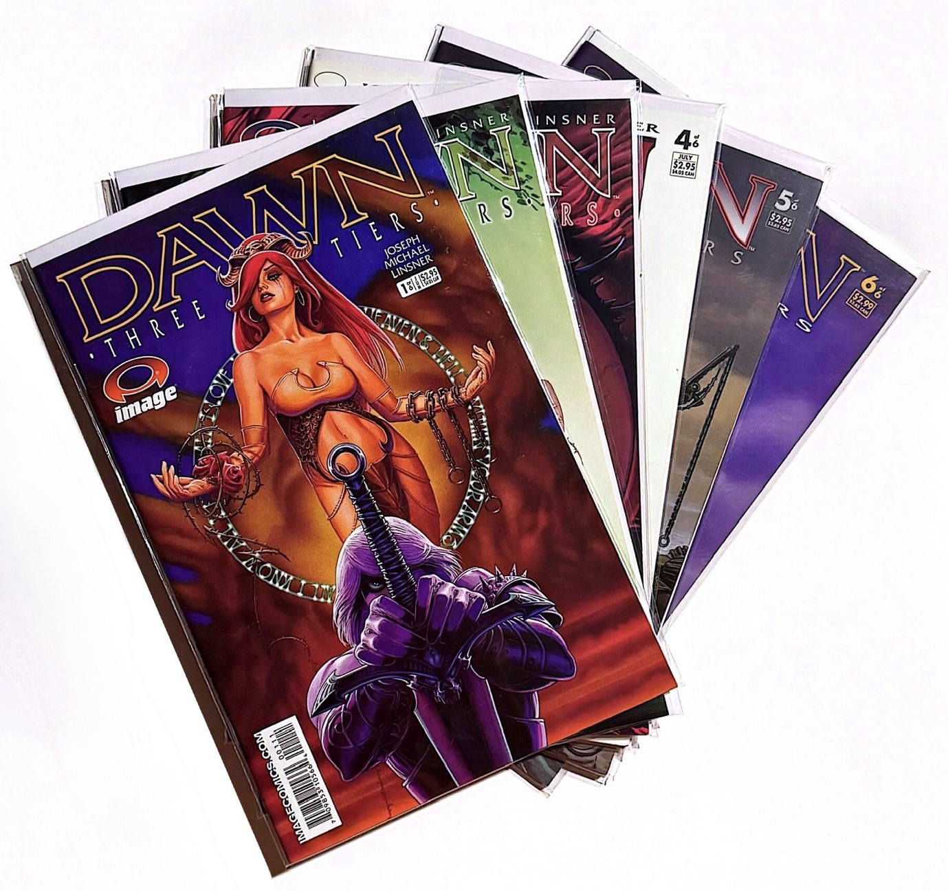 Dawn Three Tiers #1-6 Complete Set Joseph Michael Linsner Image Comics 2003-2005
