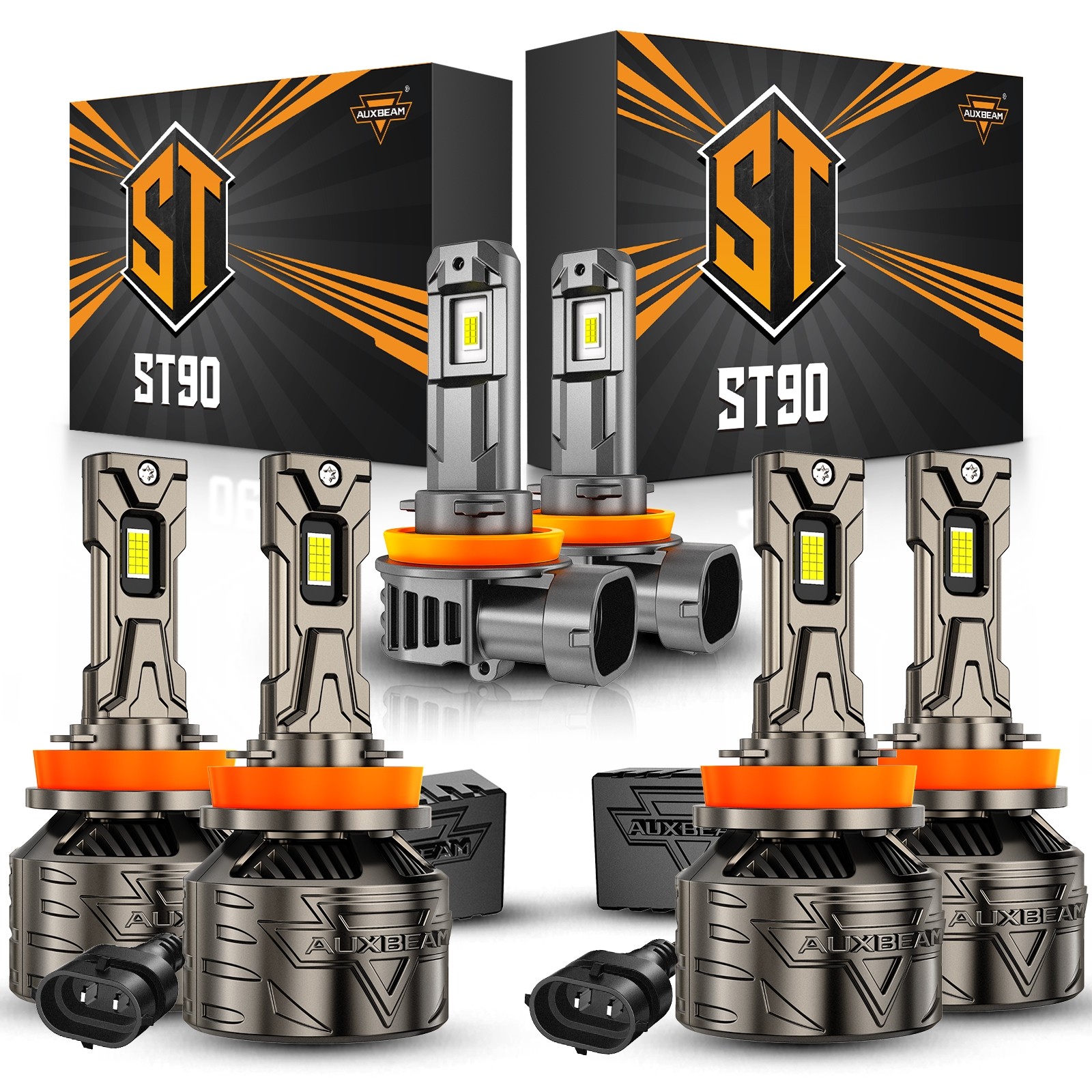 AUXBEAM ST90 Series 180W Canbus H9 H11 H11 LED Headlight High Low Beam Fog Light AUXBEAM ST90 Series 180W Canbus H9 H11 H11 LED Headlight High Low Beam Fog Light