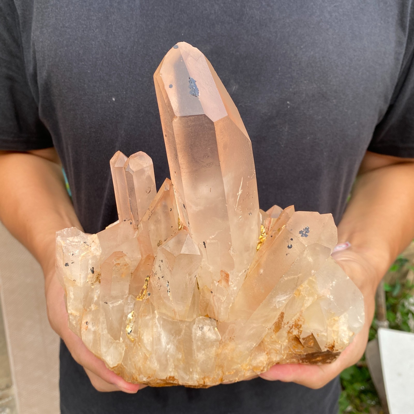 7.1lb Natural Clear white quartz crystal cluster specimen healing