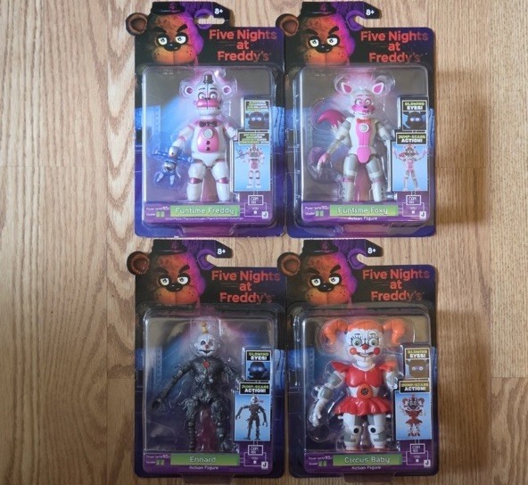 Five Nights at Freddy\'s Jazwares FNAF World of Sister Location Set of 4 (New)