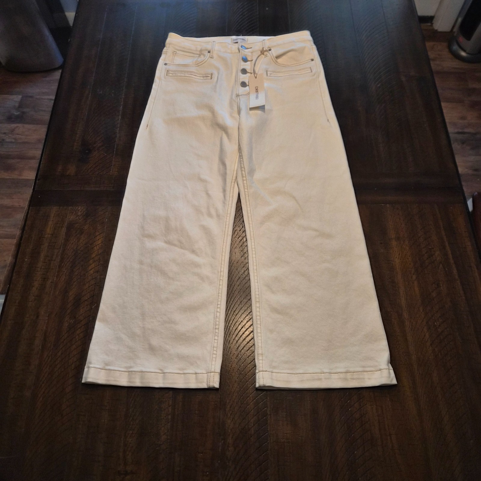 Driftwood x Free People Charlee Crop Railroad Jeans Size 30 x 25.5 NWT G499
