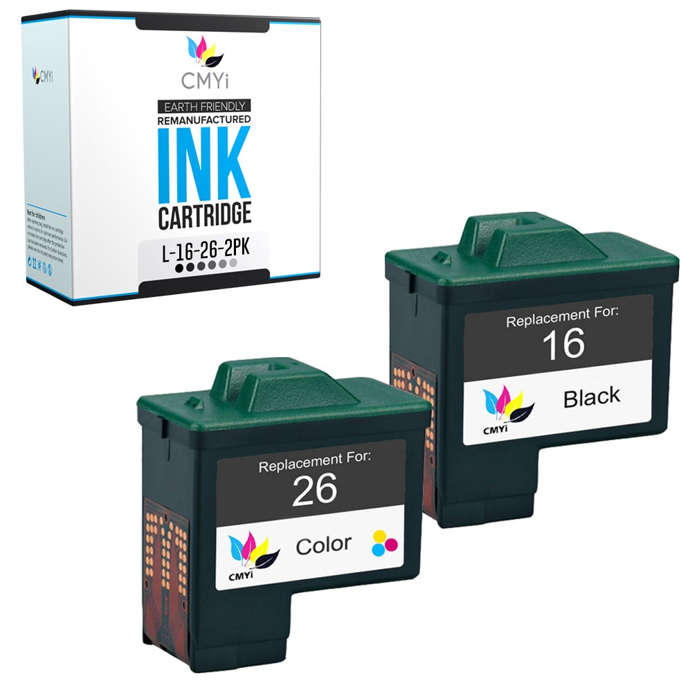 2-Pack Replacement Lexmark 16-26 Ink Cartridge for Z Series Z510 Z515 Z517 Z600