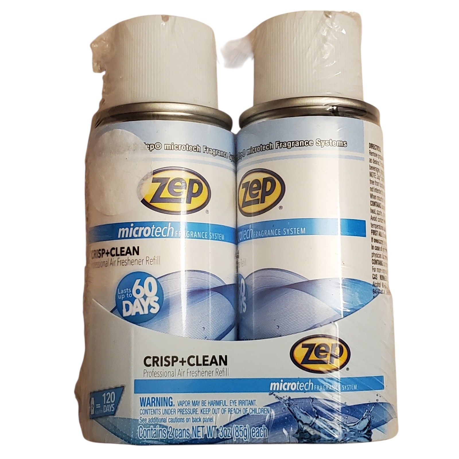 Zep Microtech TimeMist Crisp + Clean Fragrance Refill (2-Pack) 3 OZ Freshener Zep Microtech TimeMist Crisp + Clean Fragrance Refill (2-Pack) 3 OZ Freshener