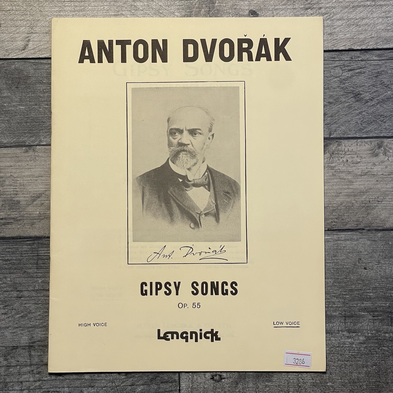 Anton Dvorak Gipsy Songs OP.55 Low Voice Piano & Vocal Sheet Music 