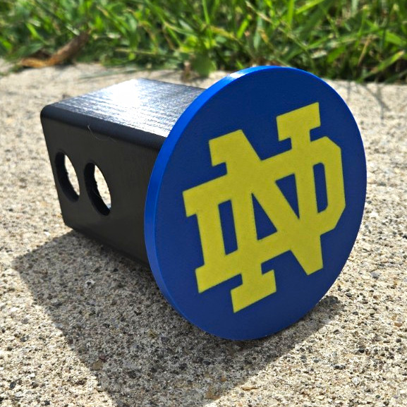 Notre Dame 2 Inch Standard Receiver Hitch Cover. Notre Dame 2 Inch Standard Receiver Hitch Cover.