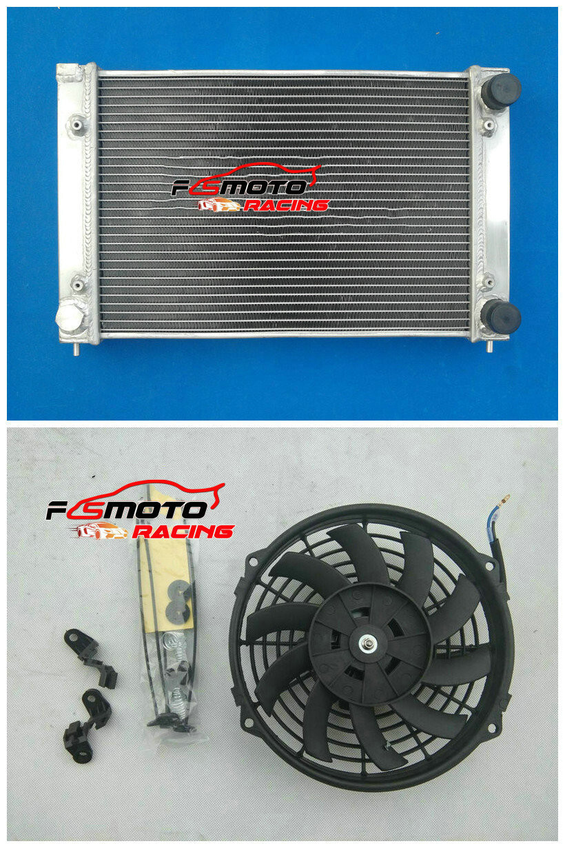 All Aluminum Radiator+Fan For 1982-1992 VW Golf Jetta Cabriolet MK2 MK II 16V