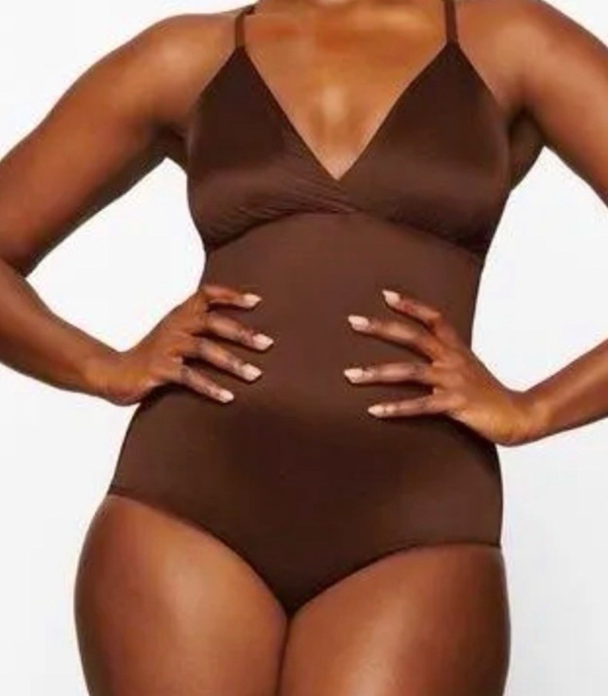 Skims Simply Bare Brief Bodysuit with Snaps - NEW - Jasper Brown - 3XL Skims Simply Bare Brief Bodysuit with Snaps - NEW - Jasper Brown - 3XL