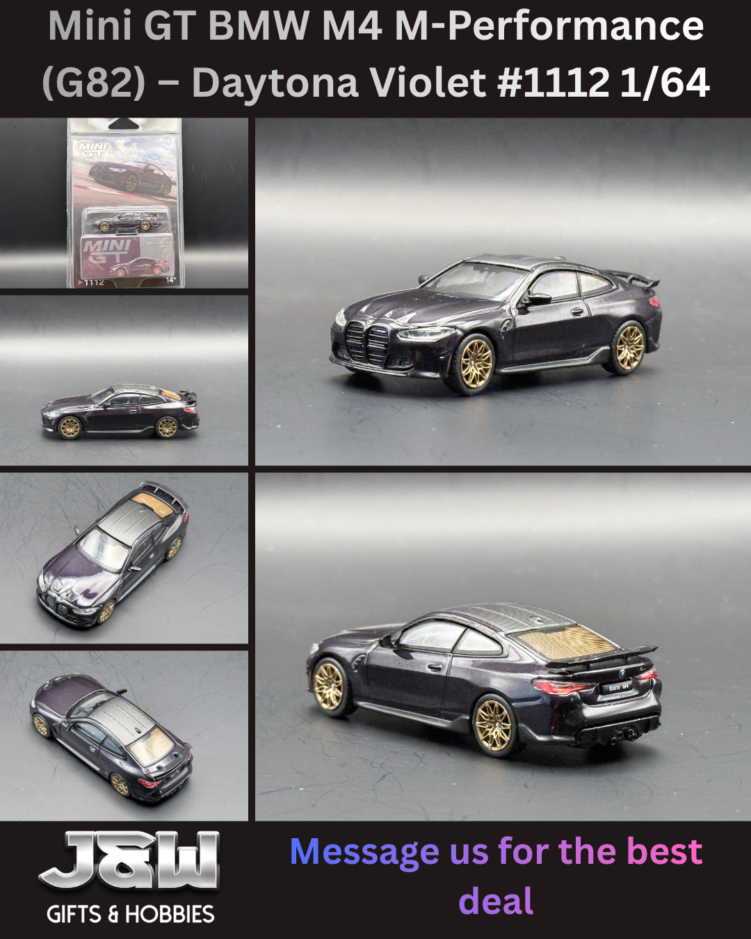 Mini GT BMW M4 M-Performance (G82) – Daytona Violet #1112 1/64
