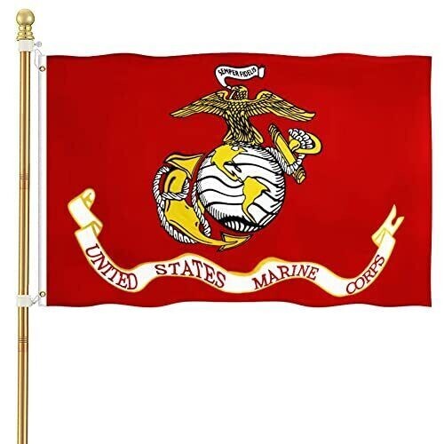 3X5 USMC UNITED STATE MARINE CORPS FLAG SEMPER FI FIDELIS 2 GROMMETS LICENSED