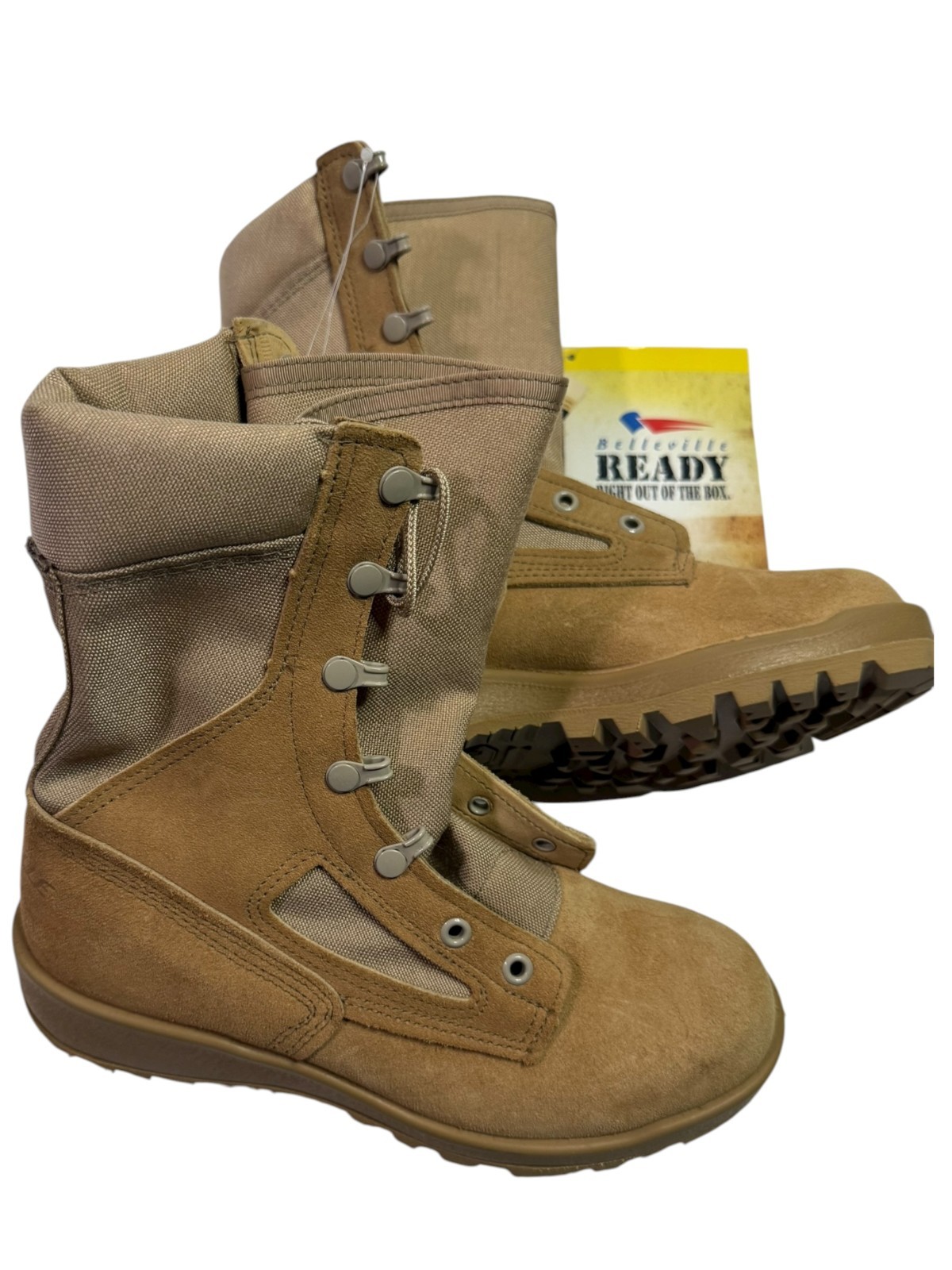 Belleville Hot Weather Combat Boot 390DES Mens US 5W Desert Tan Leather Lace Up