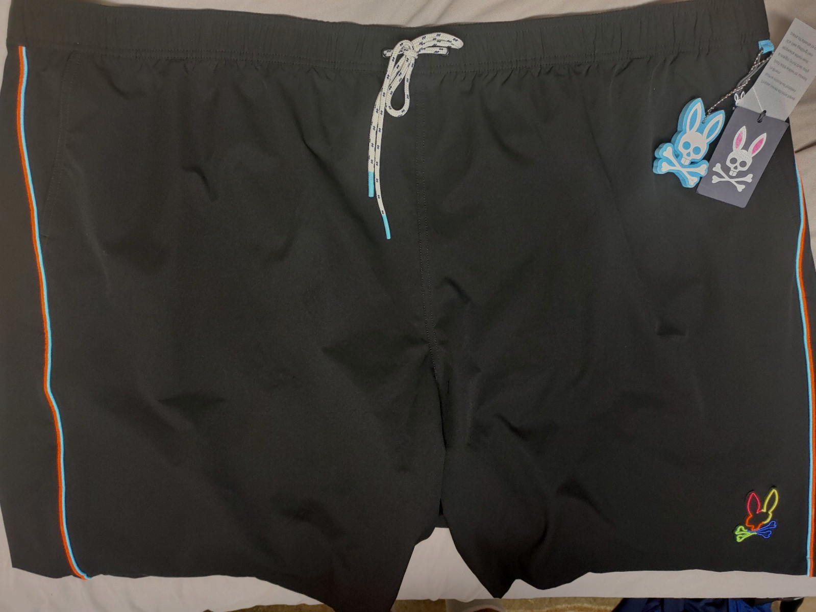 NEW NWT Psycho Bunny Leo Swimming Swim Trunks Shorts 5XL 5X Black