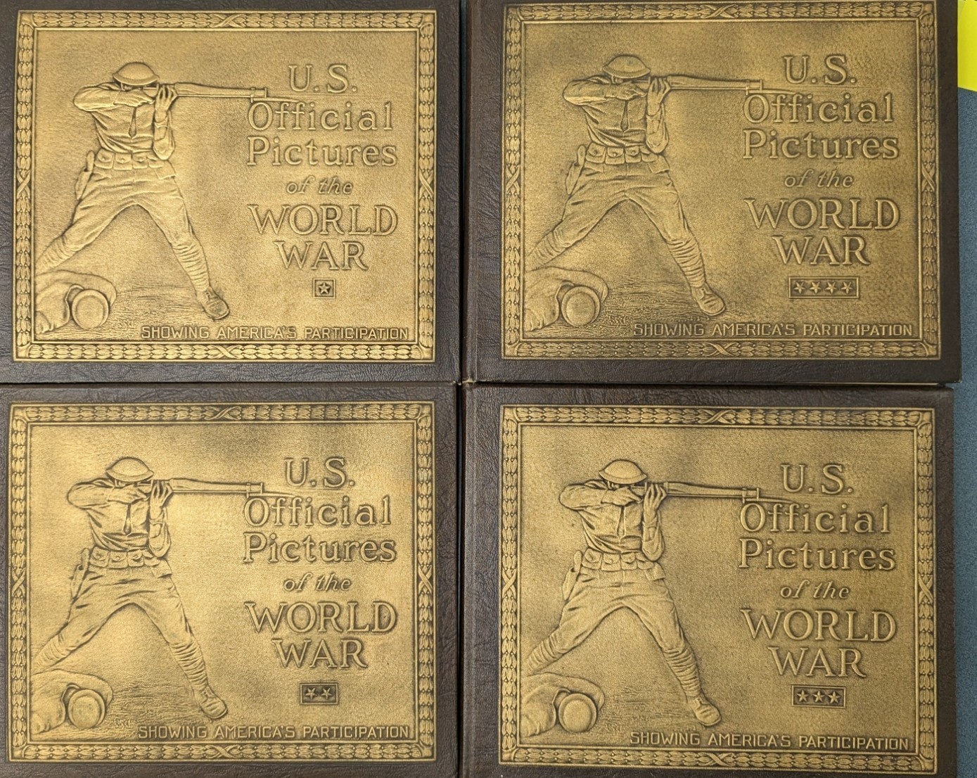 U.S. Official Pictures of the World War Volumes 1-4 Pictorial Bureau 1928