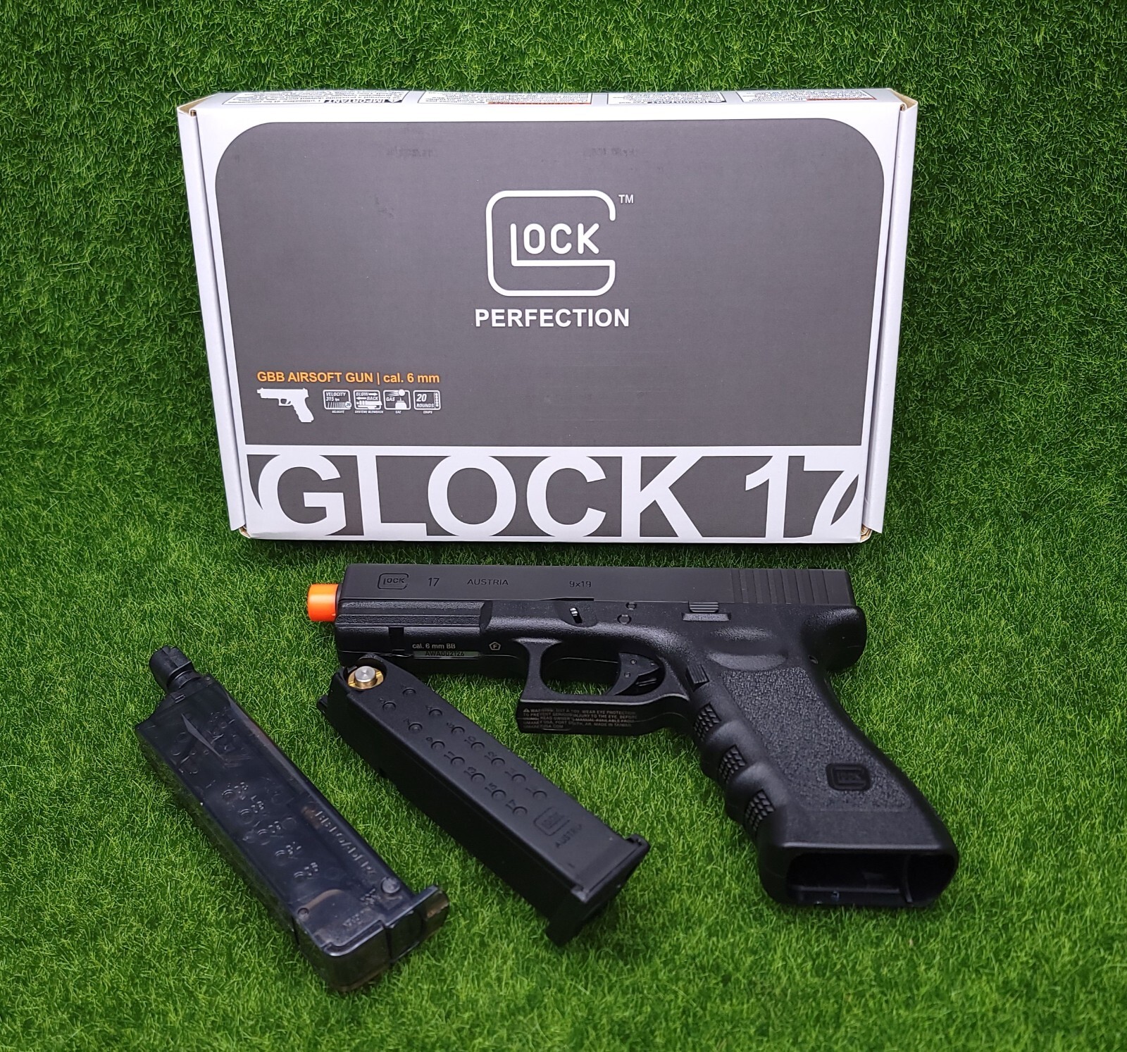 Umarex Glock 17 Gen3 6mm Green Gas Airsoft Pistol 315FPS, Black, 20rds - 2276346