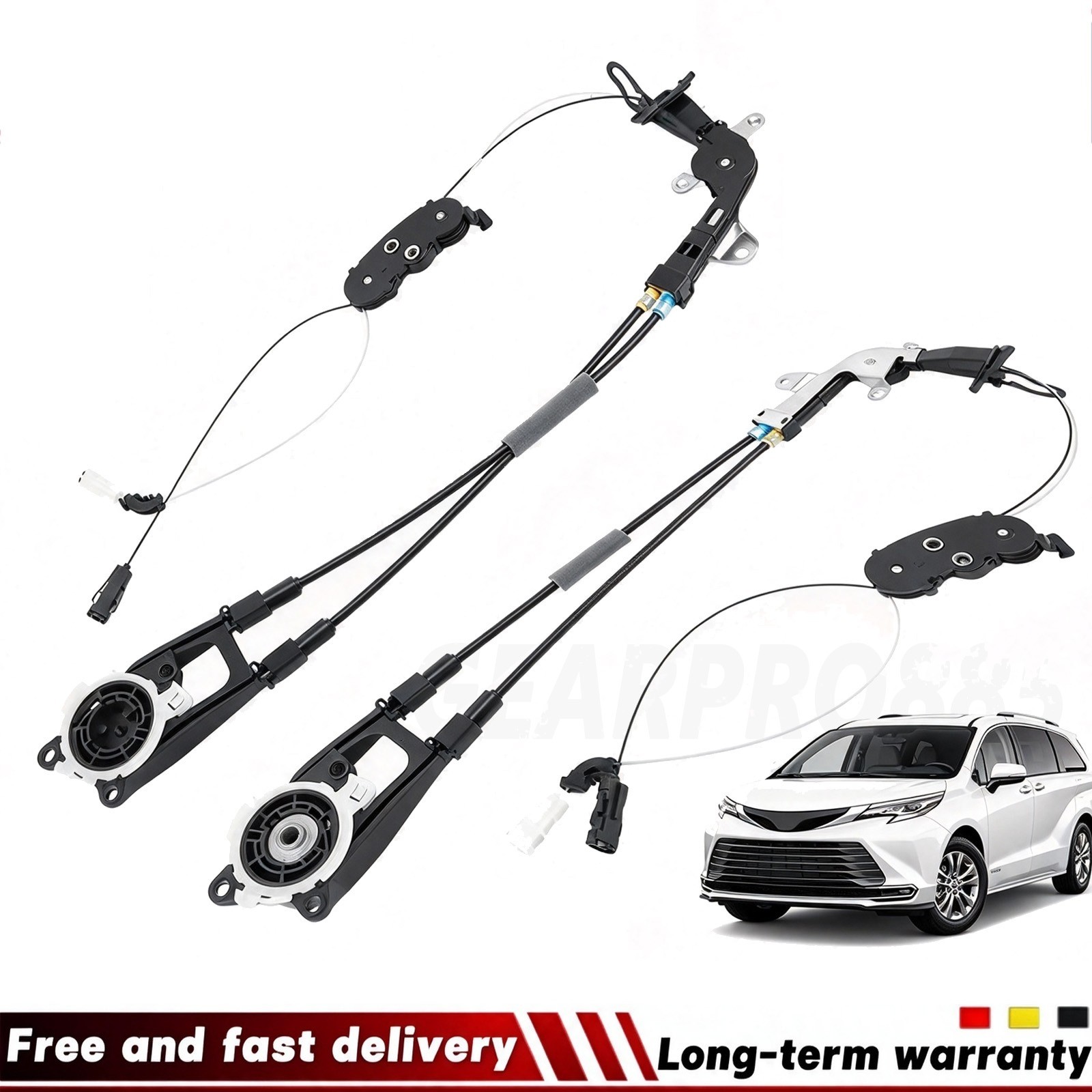 For 2011-2020 Toyota Sienna 3.5L V6 Rear Left Right Side Sliding Door Cable Kit