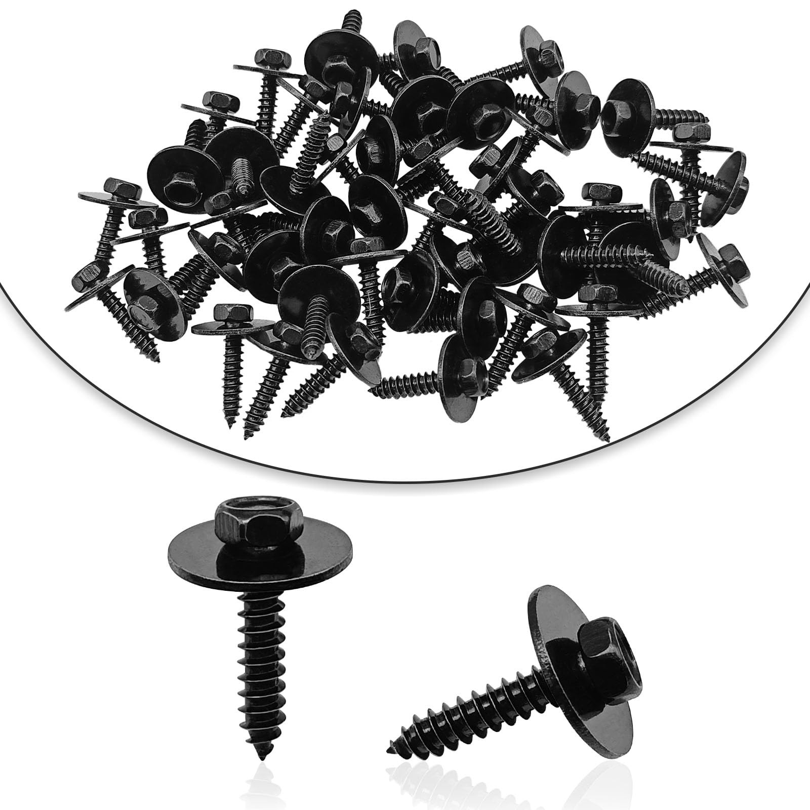 50 Pieces M4.21.41 x 20mm Hex Head Tapping Screws Compatible with JP Wrangler...