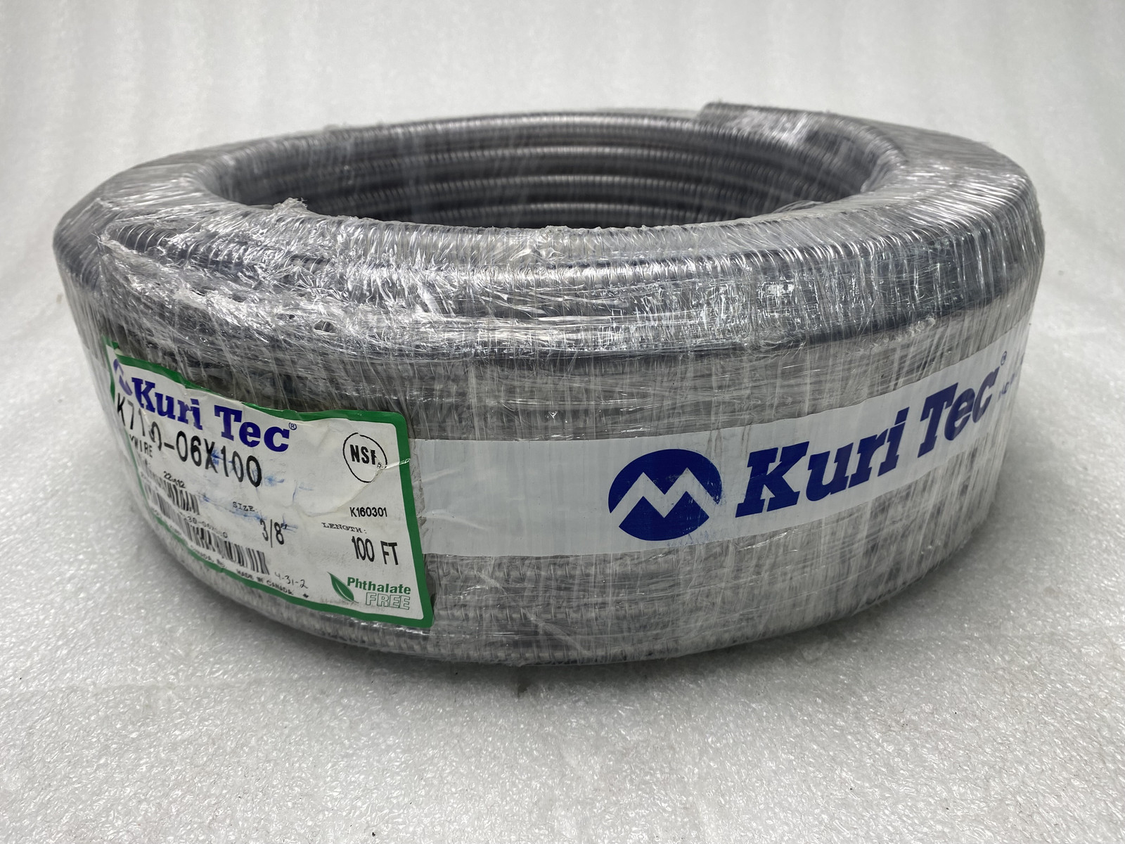 Kuri-Tec K7130-06X100 3 Food Grade PVC 150PSI FDA Hose 3/8