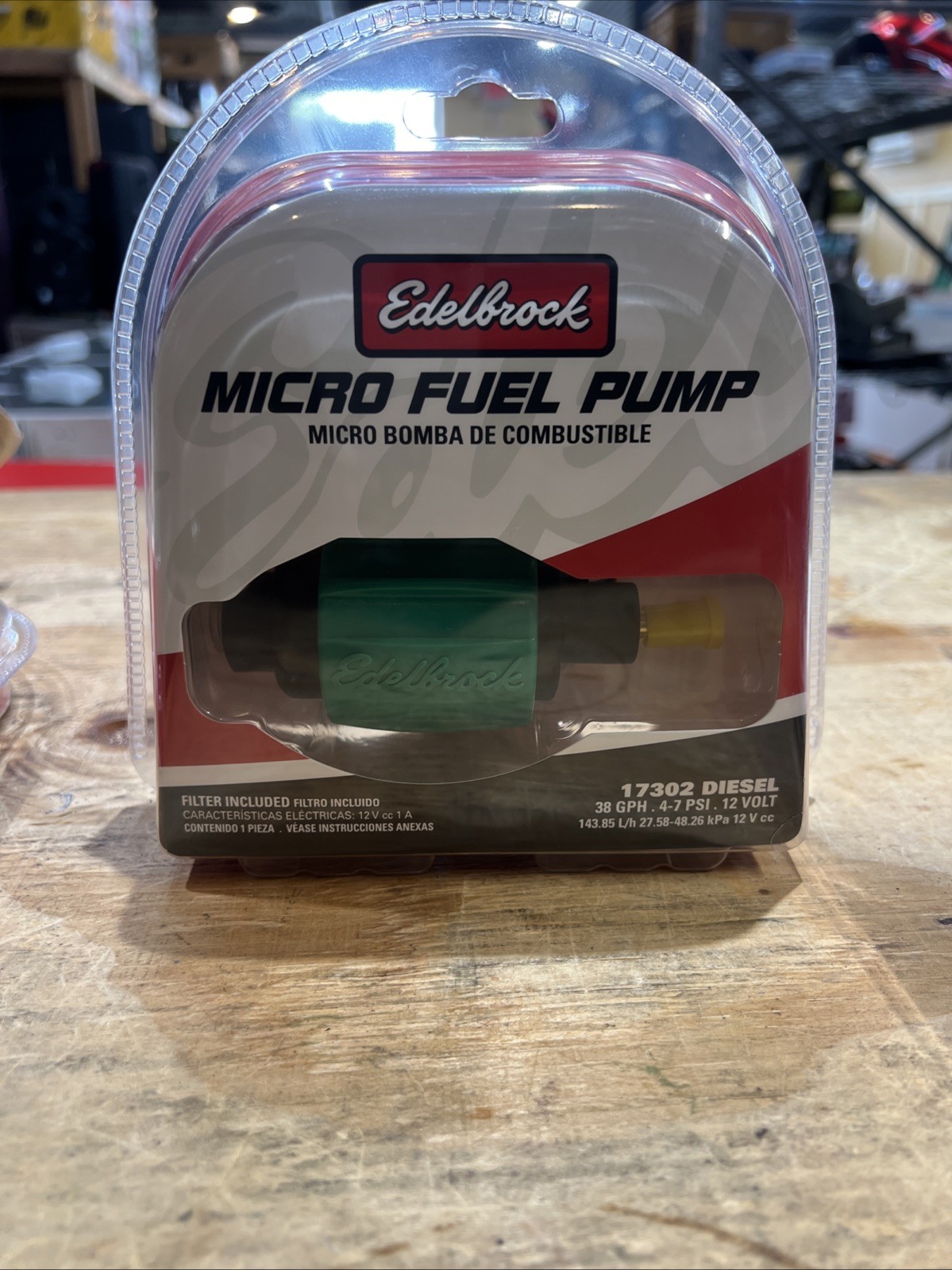 NEW - Edelbrock 17302 12-Volt 38GPH Diesel Micro Fuel Pump NEW - Edelbrock 17302 12-Volt 38GPH Diesel Micro Fuel Pump