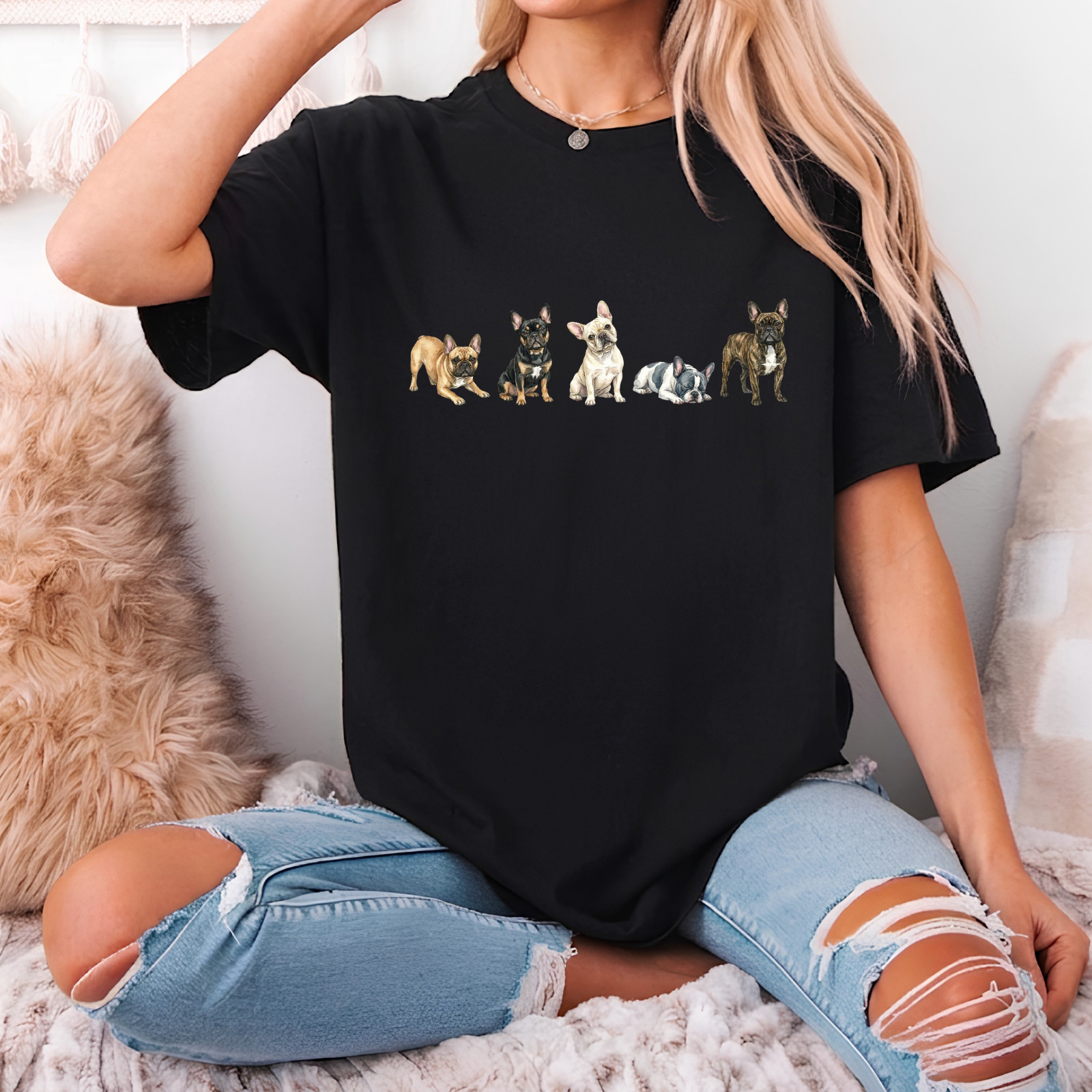 Cute Frenchie French Bulldog Tshirt Dog Mom Lover Gift