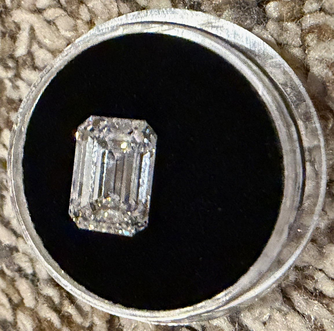 IGI Certified 3.03ct Lab-Created Rectangular Modified Brilliant Diamond E VS1 Ex