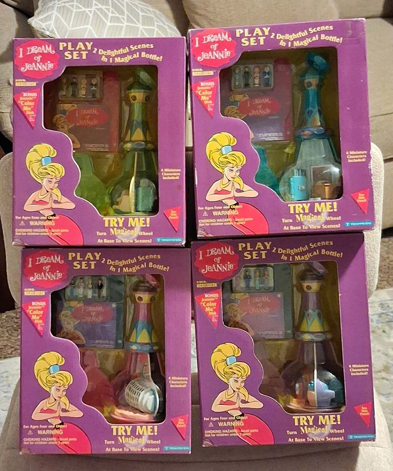 I Dream of Jeannie Polly Pocket Sized 1995 Trendmasters Lot of 4 Playsets Sealed I Dream of Jeannie Polly Pocket Sized 1995 Trendmasters Lot of 4 Playsets Sealed