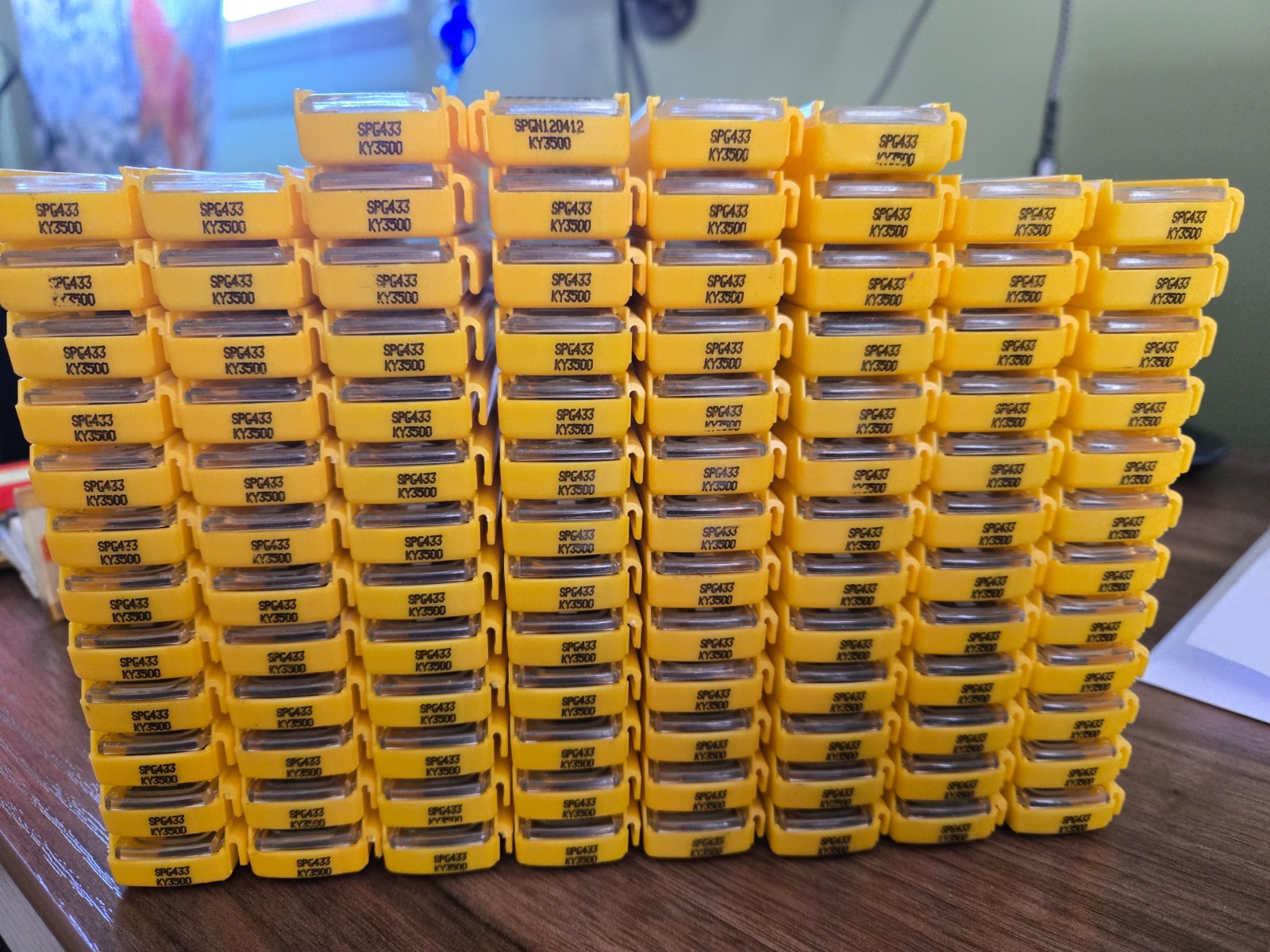 LOT OF 100 5 pack Kennametal carbide inserts SPG433 -KY3500- SPGN120412 LOT OF 100 5 pack Kennametal carbide inserts SPG433 -KY3500- SPGN120412