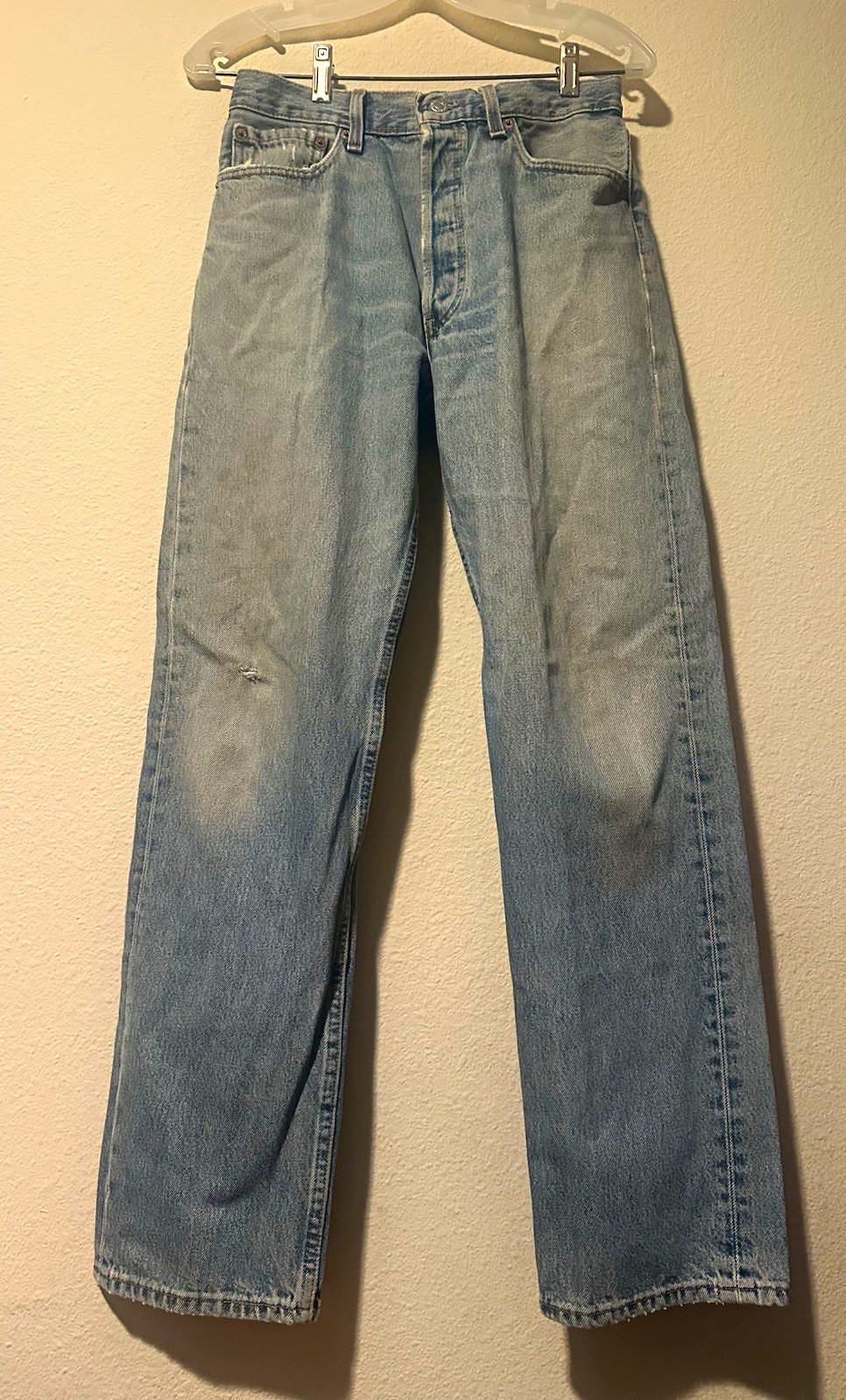 Vtg 1995 Levi’s 501 Jeans Made in USA 33x32 Light Wash Button Fly Distressed 511