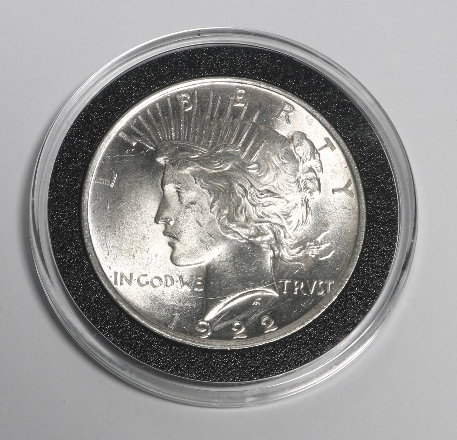 1922-P Peace Silver Dollar - 90% US Coin - AU - In Air-Tite Capsule