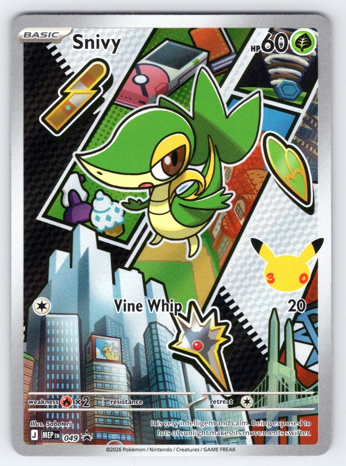 Snivy 049 ME: Mega Evolution Promo Promo Holo NM Snivy 049 ME: Mega Evolution Promo Promo Holo NM