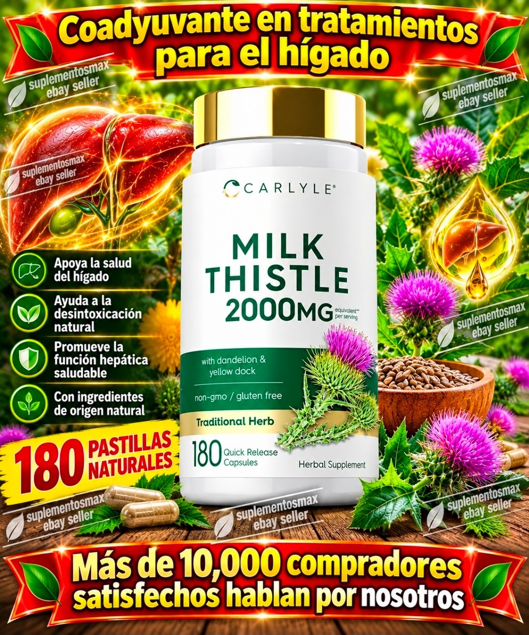 #1 Pastillas Coadyuvante En Limpiar El Higado Graso Inflamado Mal Aliento