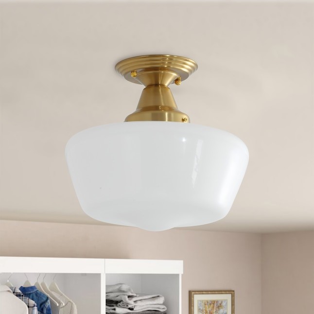 Aiwen 11.81 in 1-Light Simple Dome Modern Farmhouse Semi Flush Mount Light Aiwen 11.81 in 1-Light Simple Dome Modern Farmhouse Semi Flush Mount Light