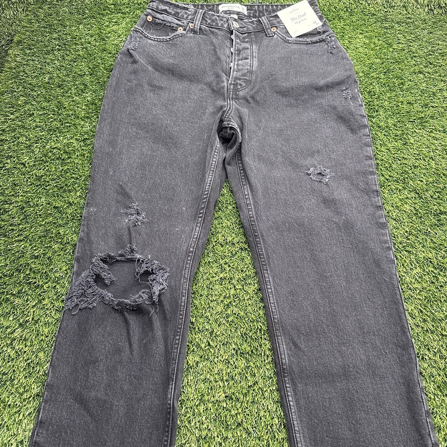 Vintage 90s NWT Abercrombie Fitch Dad High Rise Jeans Womens 28/6 Black Denim Vintage 90s NWT Abercrombie Fitch Dad High Rise Jeans Womens 28/6 Black Denim