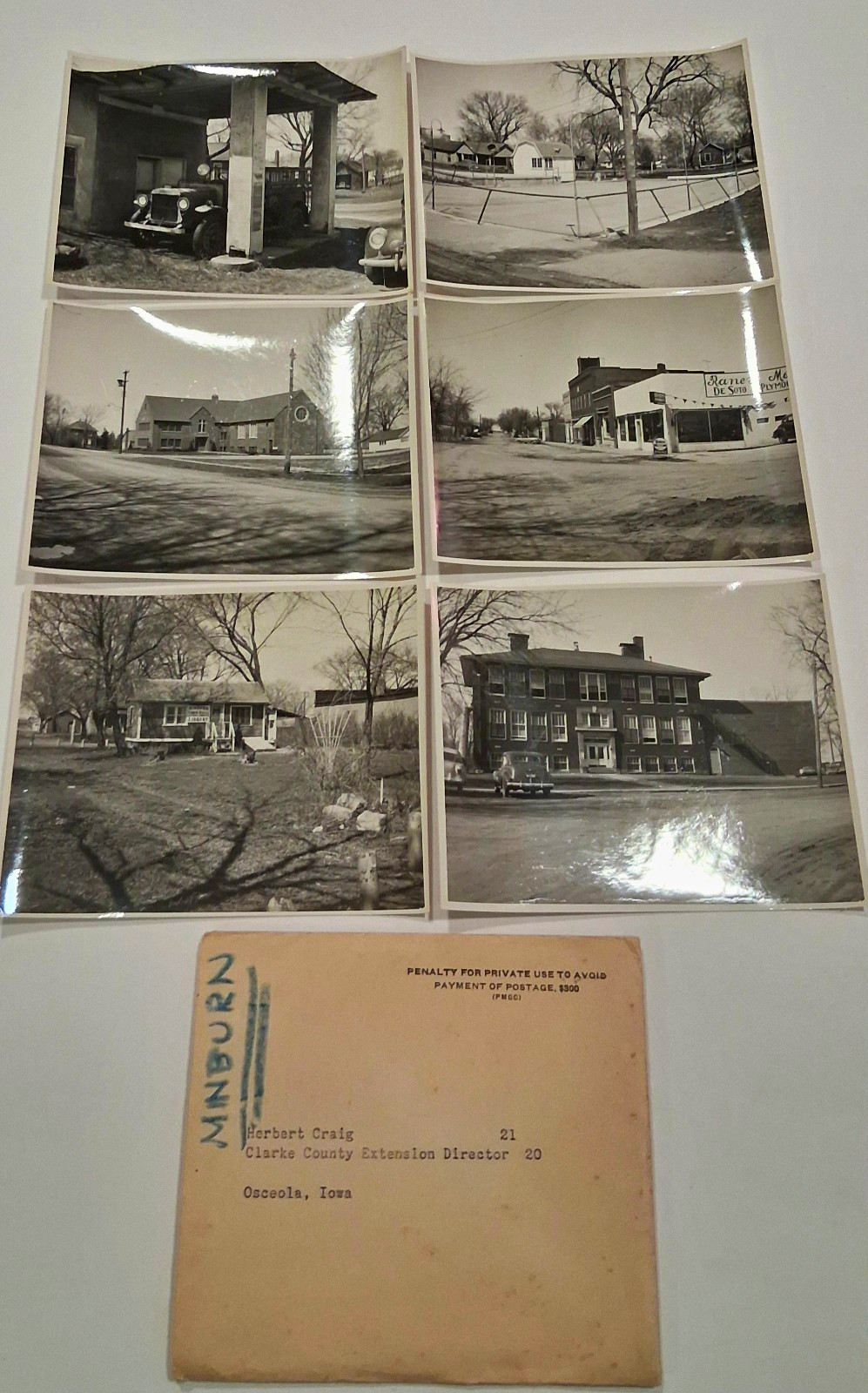 Lot Of 6 VTG 1960's Min urn IA Photos Gad Station Main St School Snapshot Lot Of 6 VTG 1960's Min urn IA Photos Gad Station Main St School Snapshot