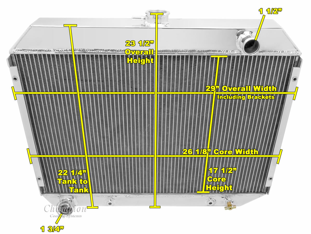 SR Champion 4 Row Radiator 26\