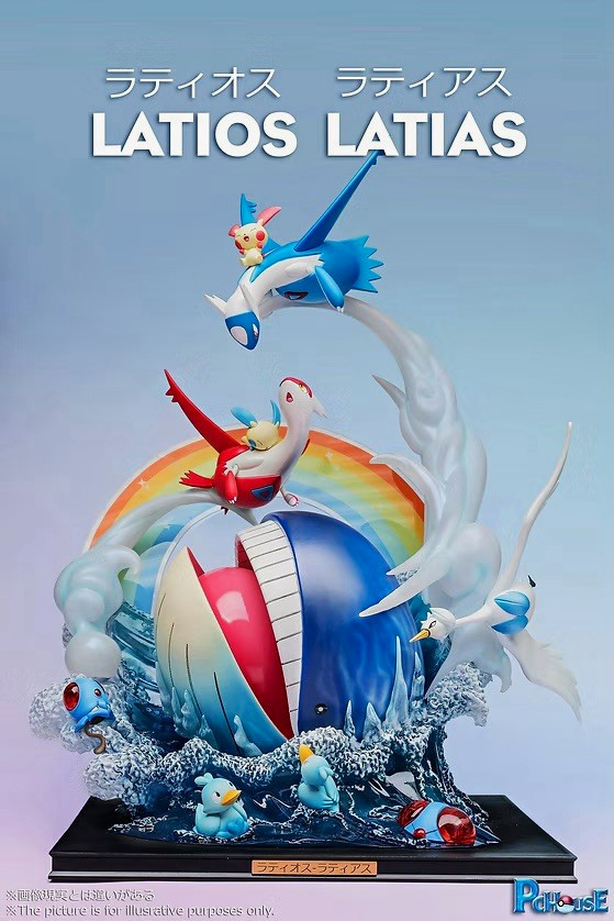 Pokemon PC House Latios and Latias Resin Statue Figure Pokemon PC House Latios and Latias Resin Statue Figure