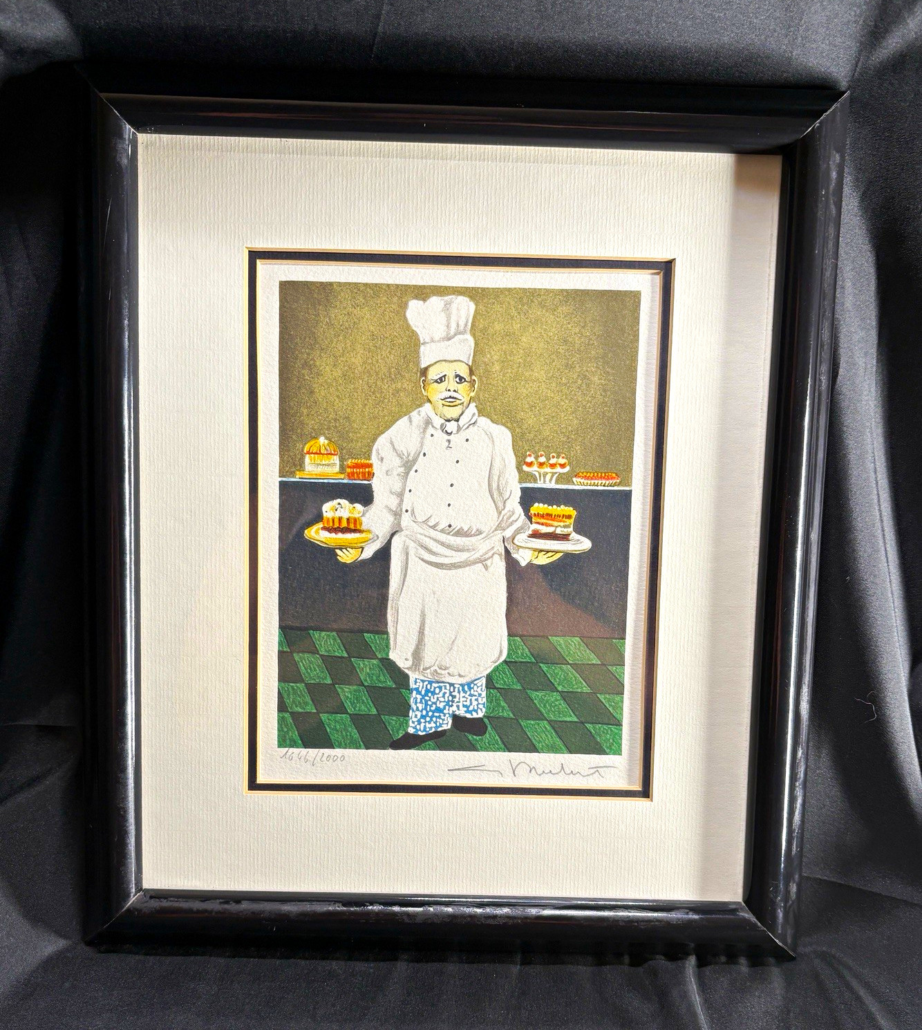 Guy Buffet “The Pastry Chef” Signed Limited Edition Framed Print 1666/2000 Guy Buffet “The Pastry Chef” Signed Limited Edition Framed Print 1666/2000