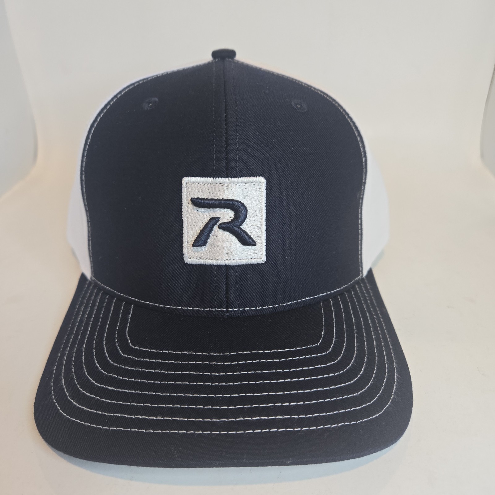 Richardson 312 Adult Navy White 3D Embroidery Twill Back Trucker Hat Cap Richardson 312 Adult Navy White 3D Embroidery Twill Back Trucker Hat Cap