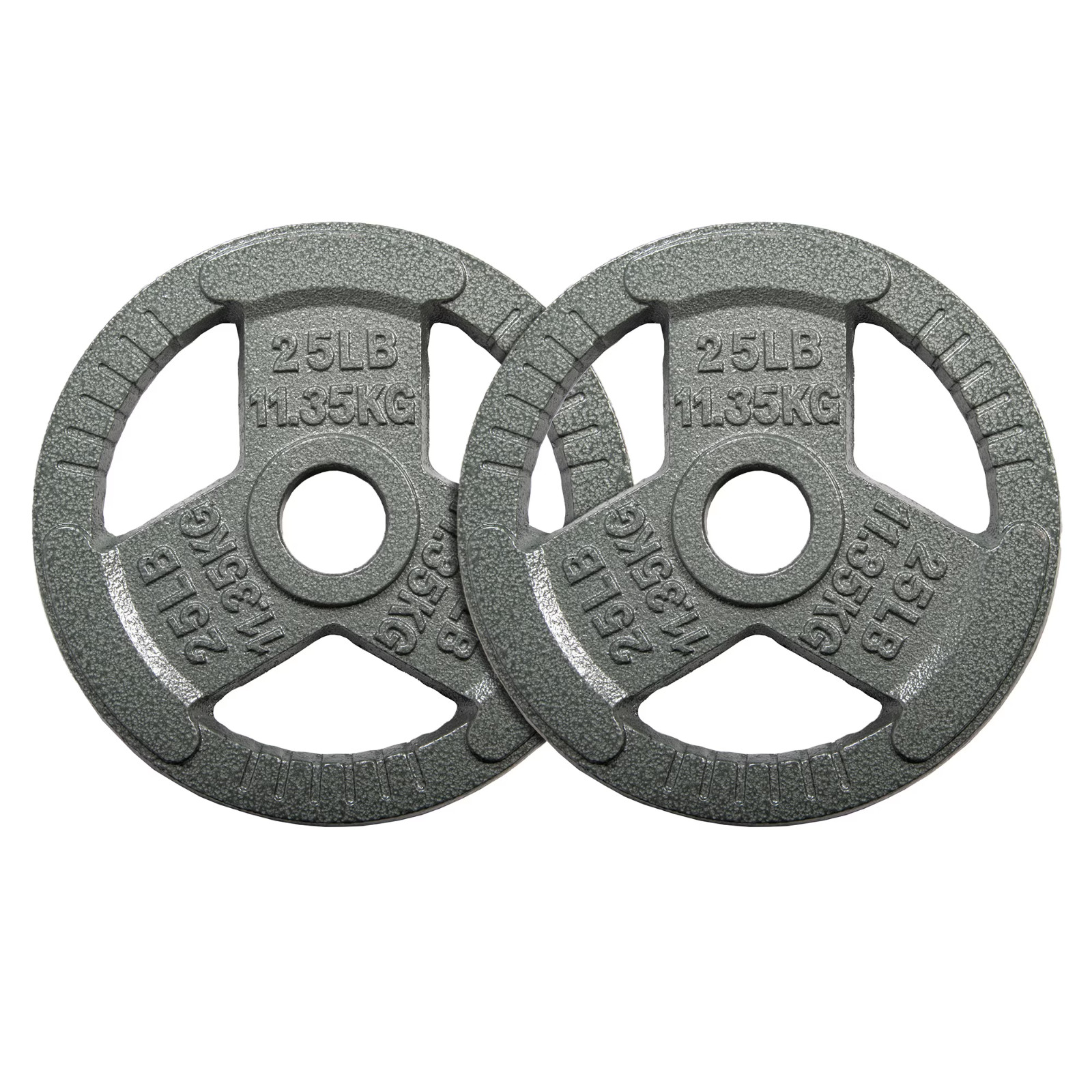 Signature Fitness Cast Iron Weight Plates for Strength Training, Fits 2-Inch Bar
