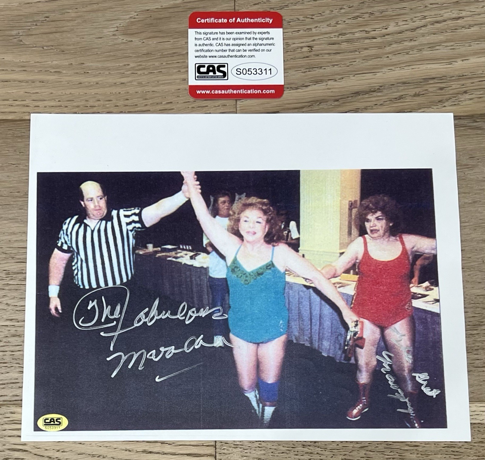 The Fabulous Moolah/Mae Young Autographed (Certified by CAS)