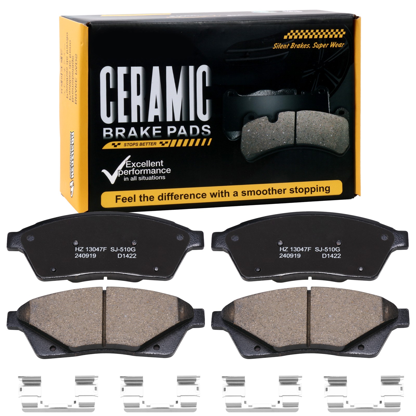 Ceramic Front Brake Pads For 2010 - 2014 2015 2016 Cadillac SRX SAAB 9-4X NEW